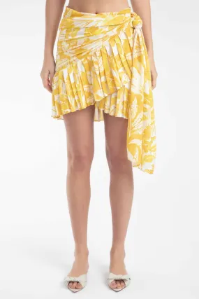 Tropical Leaves Short Skirt