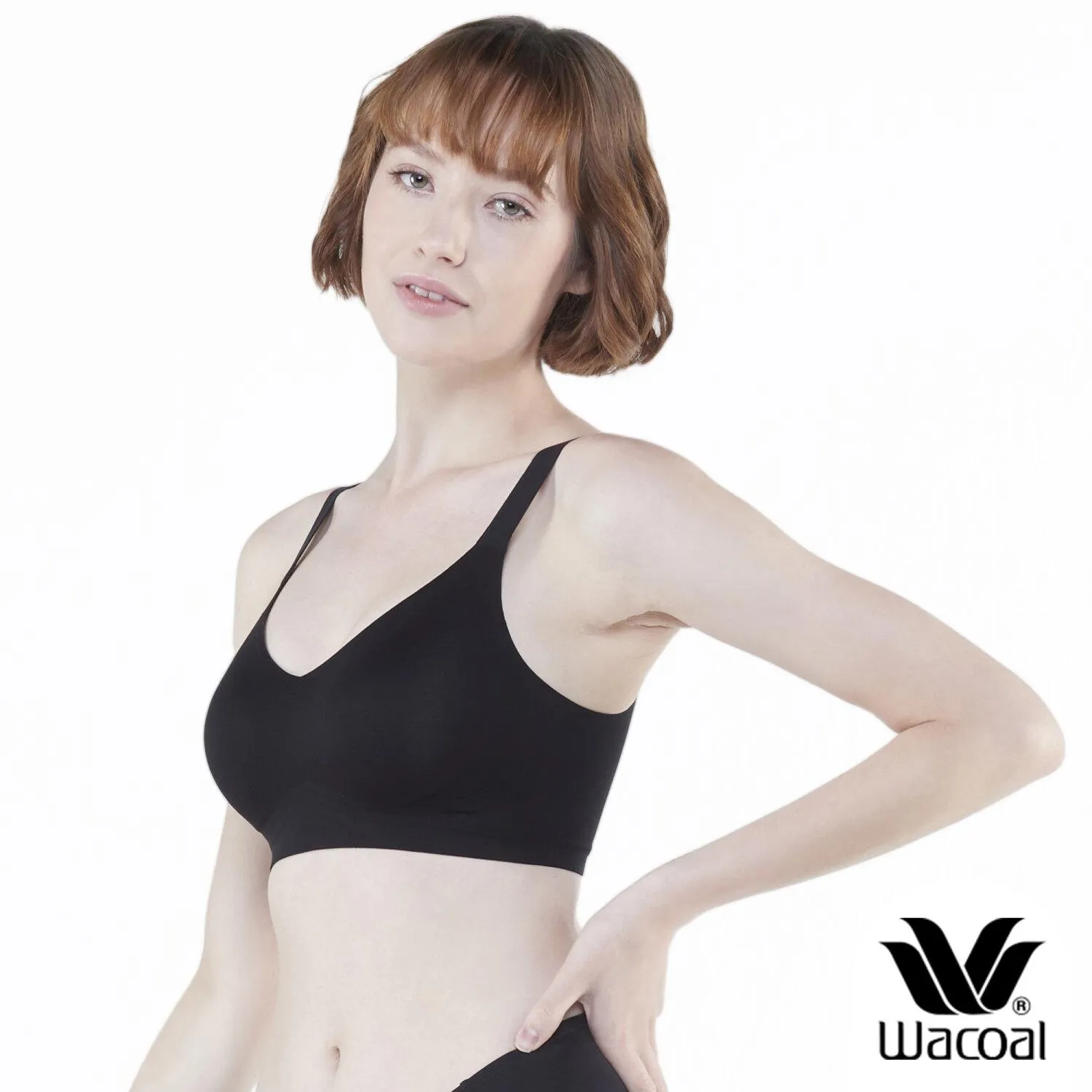 Wacoal Smart Size Go Girls Jelly Bra บราไร้โครงวาโก้ แพ็ค 2 ชิ้น รุ่น WB3Y28/WB3228 สีดำ (BL)