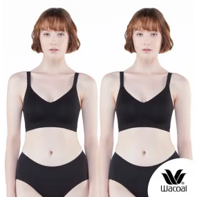 Wacoal Smart Size Go Girls Jelly Bra บราไร้โครงวาโก้ แพ็ค 2 ชิ้น รุ่น WB3Y28/WB3228 สีดำ (BL)