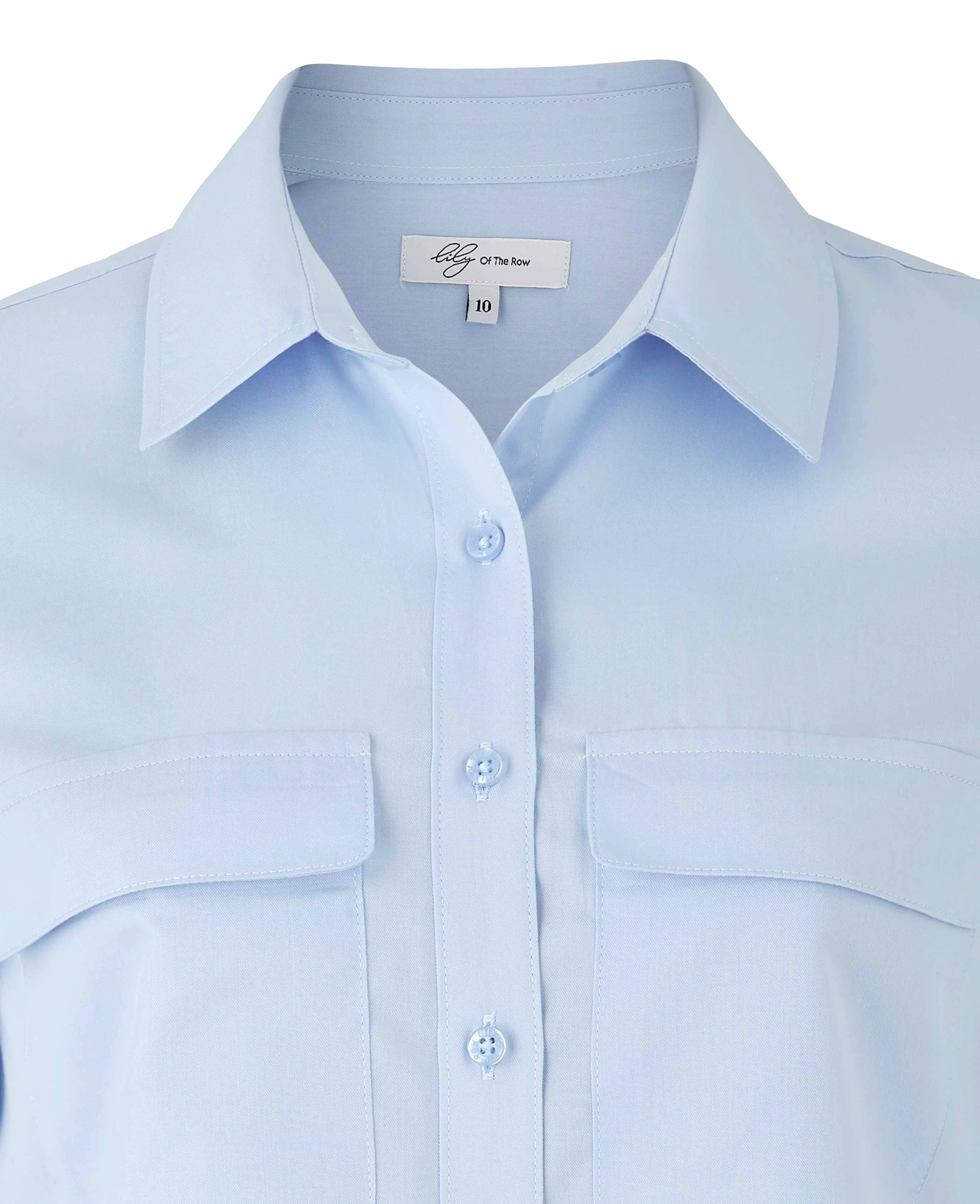 Women's Baby Blue Modal Semi-Fitted Shirt