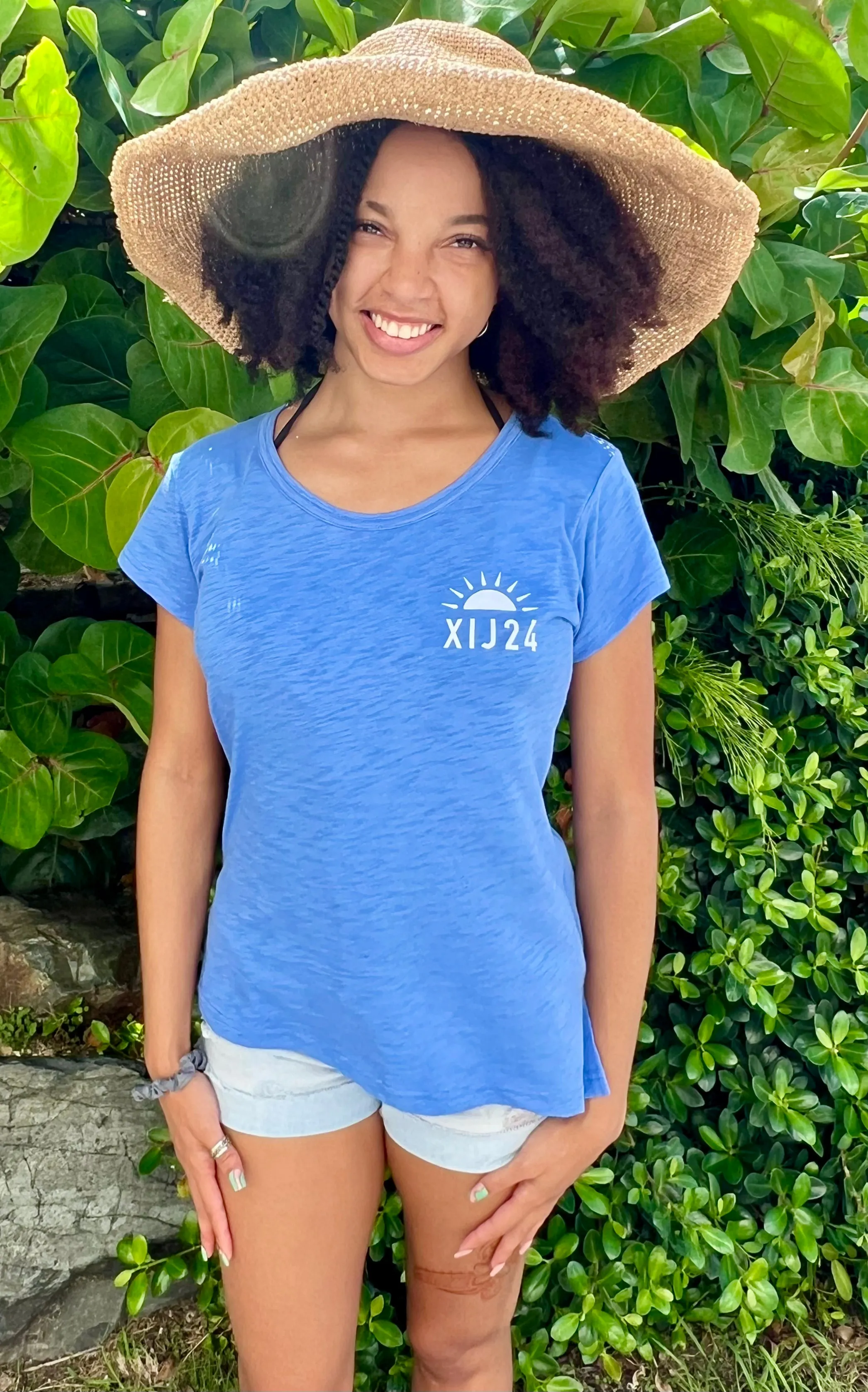 XIJ24 Island Names Women's Tee - Marine Blue